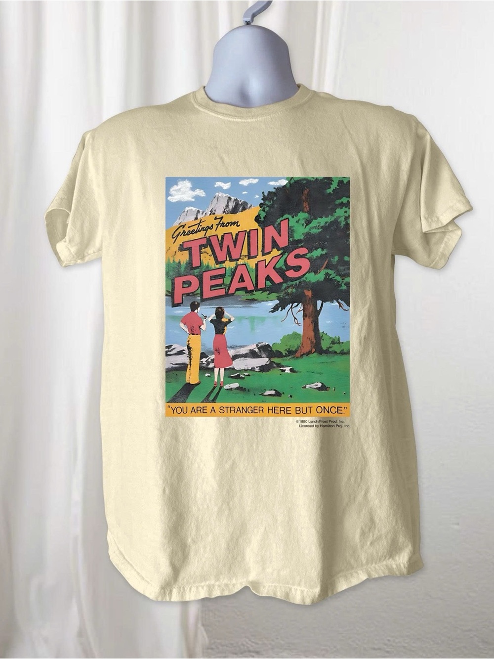 Gildan Cream Twin Peaks Graphic Tee